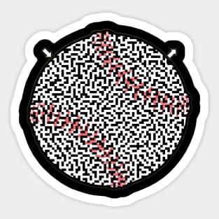 Baseball Shaped Maze & Labyrinth Sticker